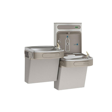 Versatile Bi-Level Bottle Filling Station - Refrigerated, Filtered, Light Gray