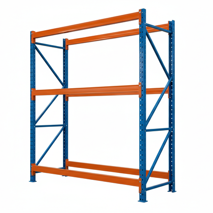 Bolted Teardrop Pallet Rack Starter, 48"W x 42"D x 96"H, 6590 lbs Shelf Cap