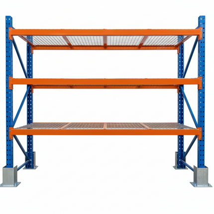 Bolted Teardrop Pallet Rack Starter, 96"W x 42"D x 96"H, 5030 lbs Shelf Cap
