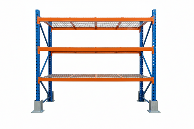 Bolted Teardrop Pallet Rack Starter, 96"W x 42"D x 96"H, 5030 lbs Shelf Cap
