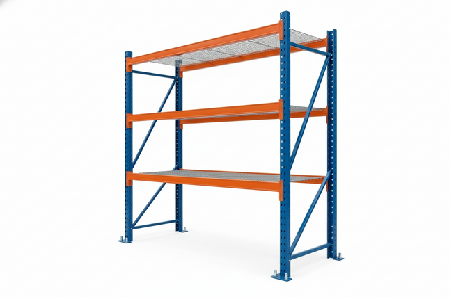 Bolted Teardrop Pallet Rack Starter, 144"W x 42"D x 120"H, 5702 lbs Shelf Cap